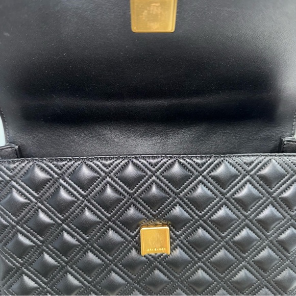 Tory Burch Black Quilted Shoulder Bag & Tory Burch Fleming Slim Wallet - Picture 9 of 16